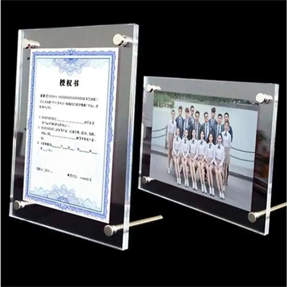 Portafoto trasparente da 210 x 297 mm con cornice per etichette, poster, supporto per cartellino del prezzo in acrilico