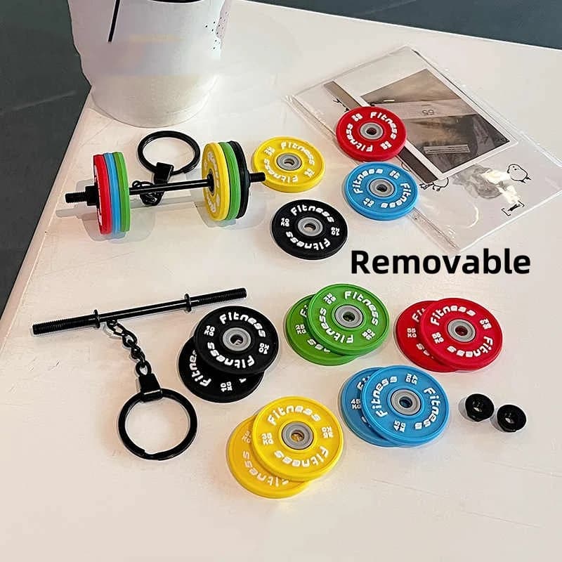 New Balanced Keychain in Silicone, Gift for Gym Lovers, Fitness Trainers, Backpack or Keys