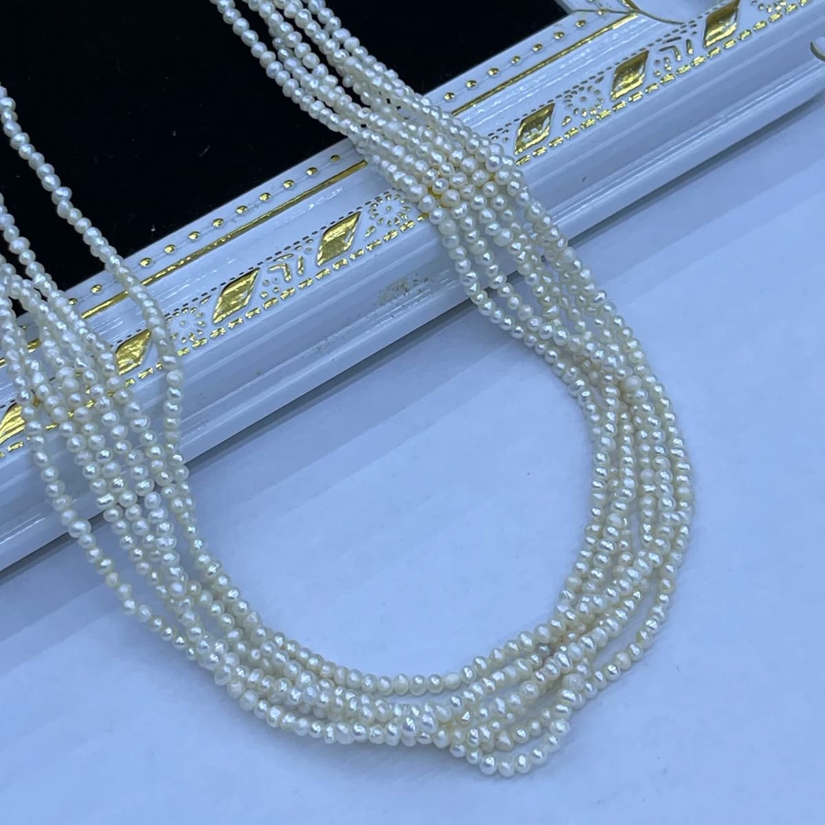 Perle Naturali d'Acqua Dolce Grado AA, Rotonde 2-2.5mm, Sciolte per Creazione Gioielli Fai da Te, Accessori per Collane e Bracciali da Donna, Matrimonio