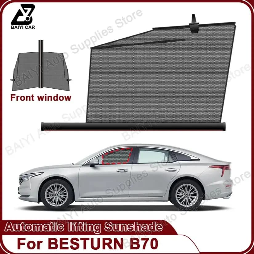 For BESTURN B70 2014-2025 cars Side window sunscreen Automatic lift and retractable sunscreen Solar outdoor travel protection