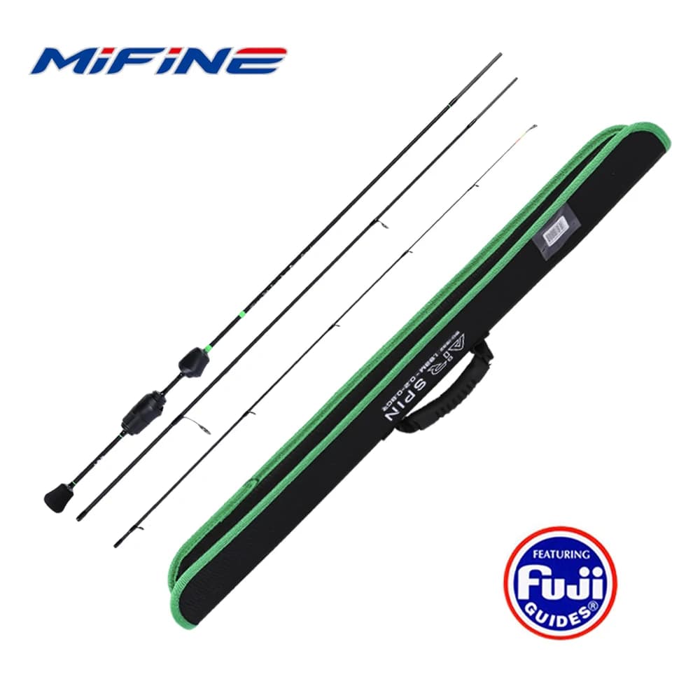 Mifine AIR SPIN Canna da Spinning da Viaggio Ultraleggera 0.2-0.8g 30T Fibra di Carbonio Fuji/Anello Guida al Mare Punte Solide per la Pesca alla Trota XUL