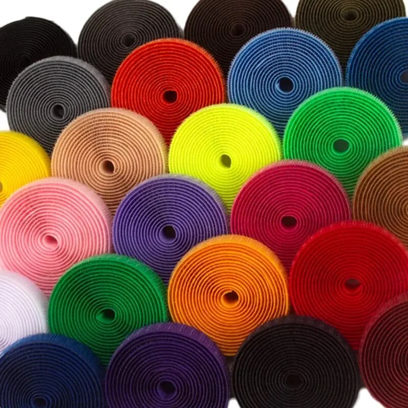 Width 20mm Non-Adhesive Colour Magic Sticker Hook and Loop Sewing Fastener Tape Nylon Fabric For Sewing Accessories 10M