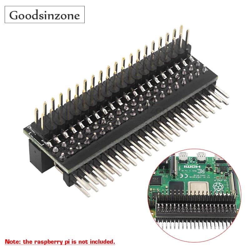 Raspberry Pi 4 Model B 4B 40pin GPIO 1 to 2 Expansion Card Micro Connectors 2x20pin Double Header Male Connector GPIO Pin Header
