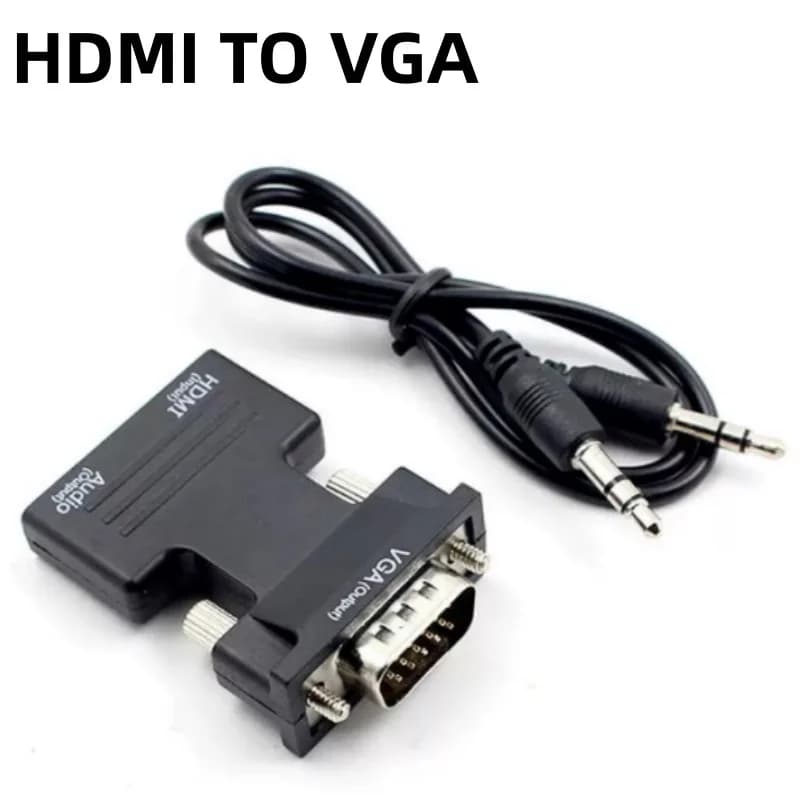 High Definition HDMI to VGA to HDMI Converter Cable Computer to TV Projector Display Adapter for Set Top Box