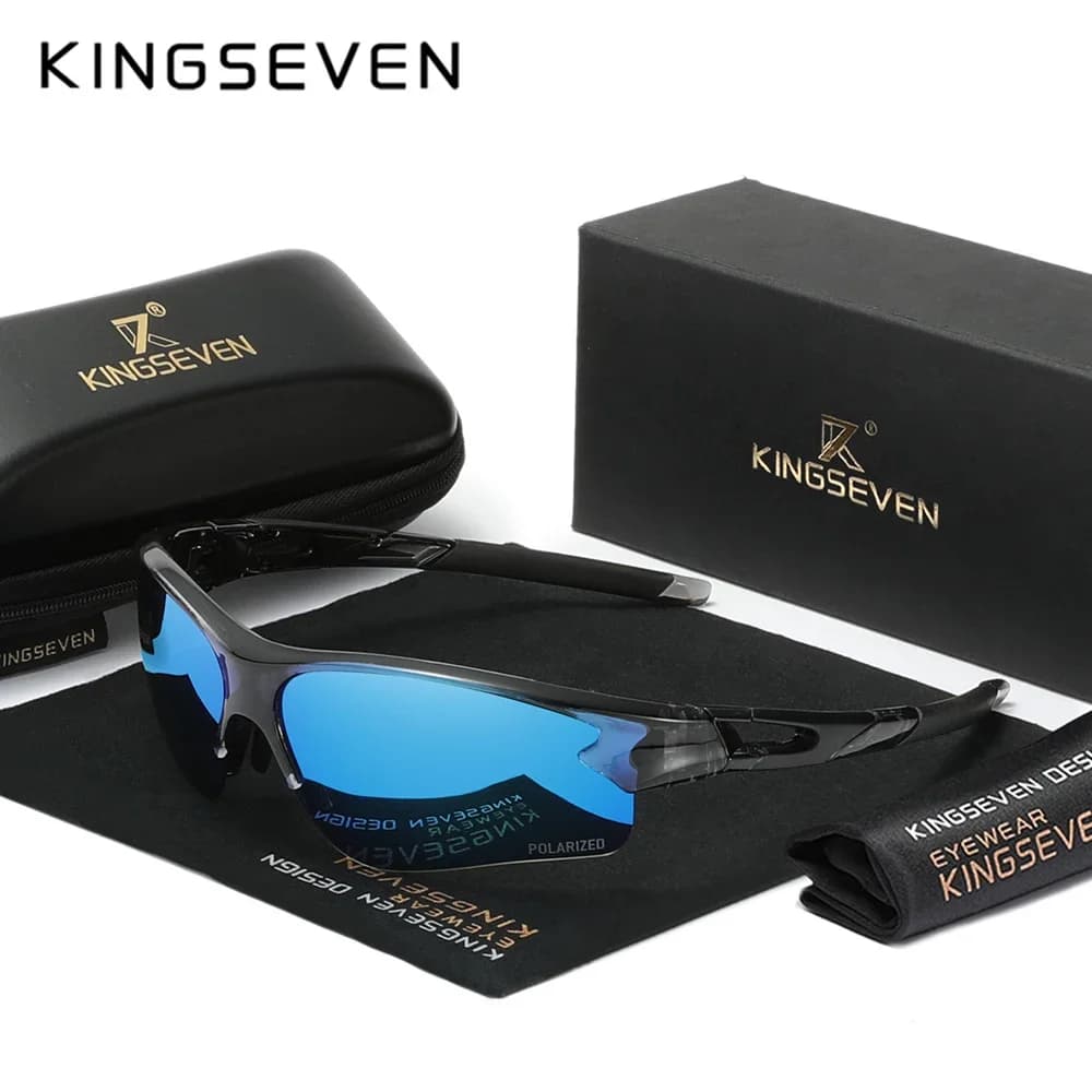 KINGSEVEN Classic Men's Polarized Cycling Sunglasses UV400 Riding Protective Glasses Bike Sports Bicycle Goggles