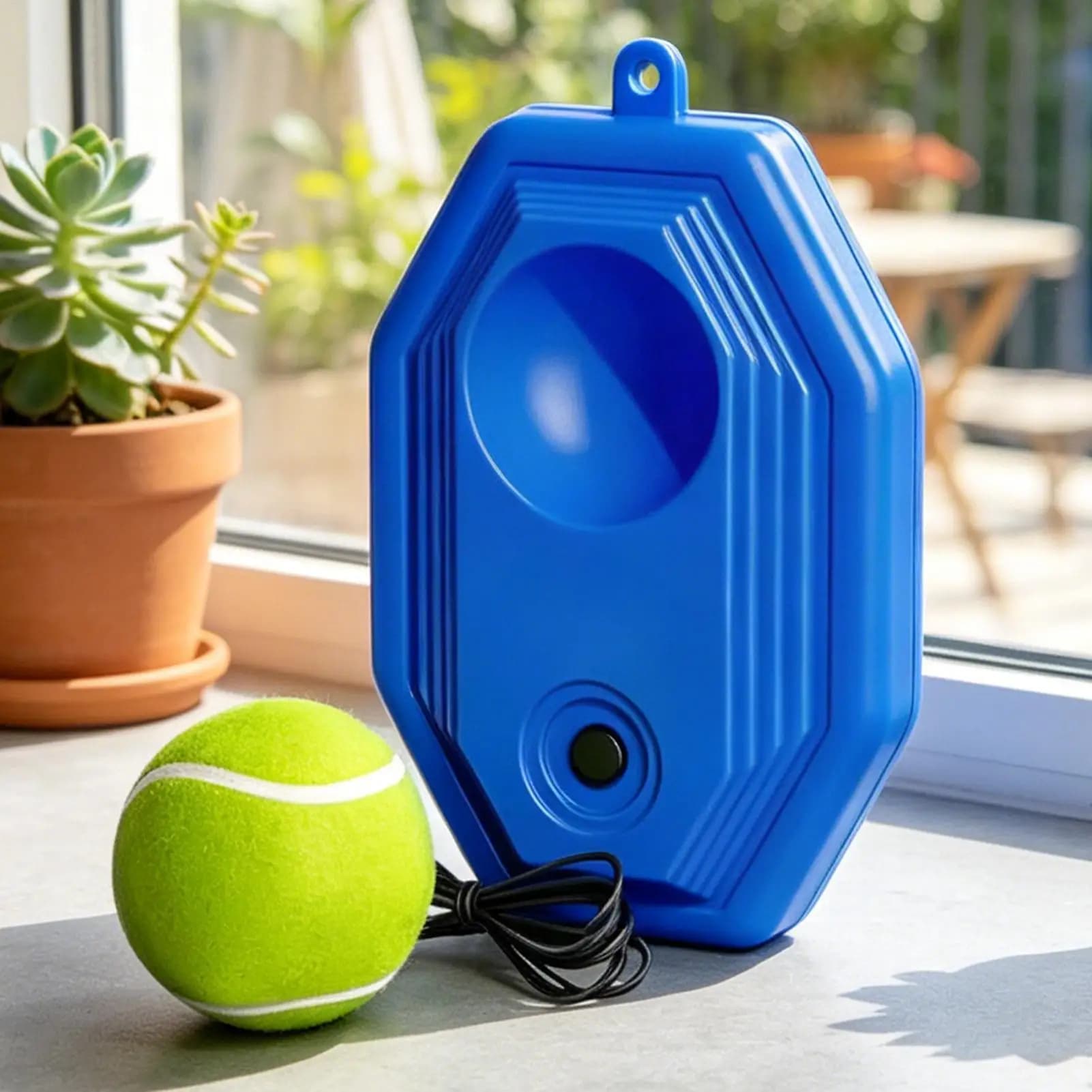 Rimbalzista da Tennis per Allenamento Individuale con Corda Elastica, Trainer per il Ritorno della Palla per Adulti e Bambini, per Pratica in Giardino e in Spiaggia