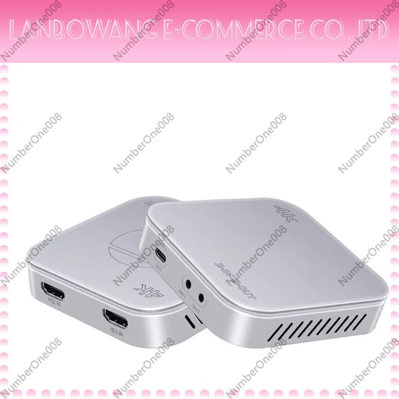 Dual Channel 4K60 HDMI Video Capture Card for Live Streaming Dual Camera Compatible with DSLR Camera Mobile Phone