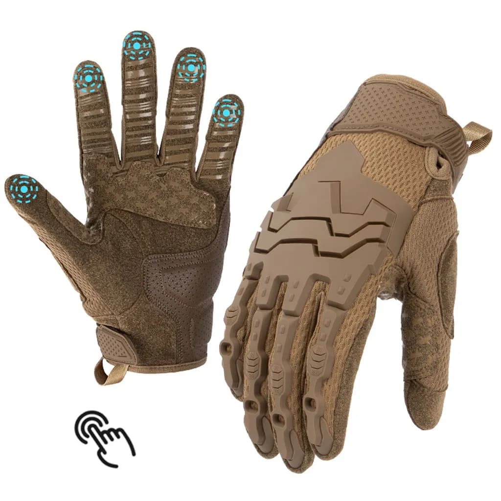 Motorcycle Riding Outdoor Protective Gloves 1 Pair Men Touch Screen Tactical Gloves Cyberpunk Full Finger Anti-Impact Non-slip