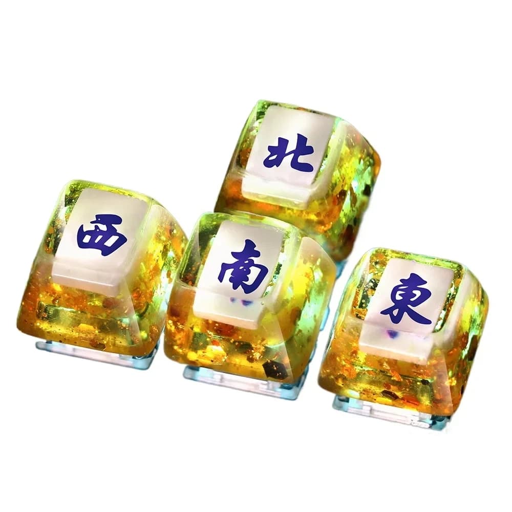 Keycap LOBO Personalizzati Mahjong: Essenza dello Stile Cinese, Keycaps Traslucidi a Croce per Tastiere Meccaniche, Regalo Fai-da-te per PC