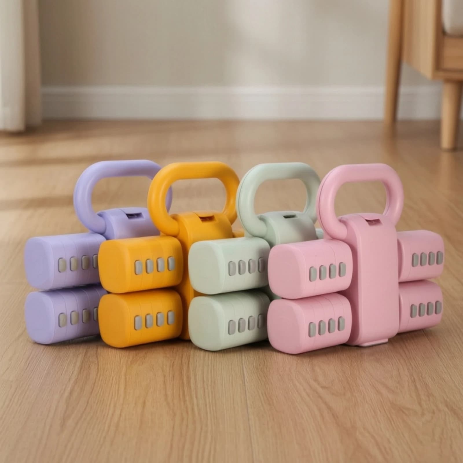 Adjustable Dumbbell Detachable Handheld Fitness Weight with Removable Blocks Modular Training Weight Versatile Kettlebell