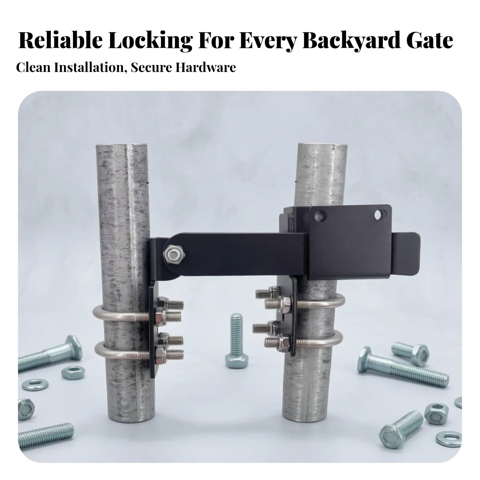 Chain Link Fence Gate Latch Horizontal Adjustable Chain Link Residential Strong Arm Double Gate Latch Secure Outdoor