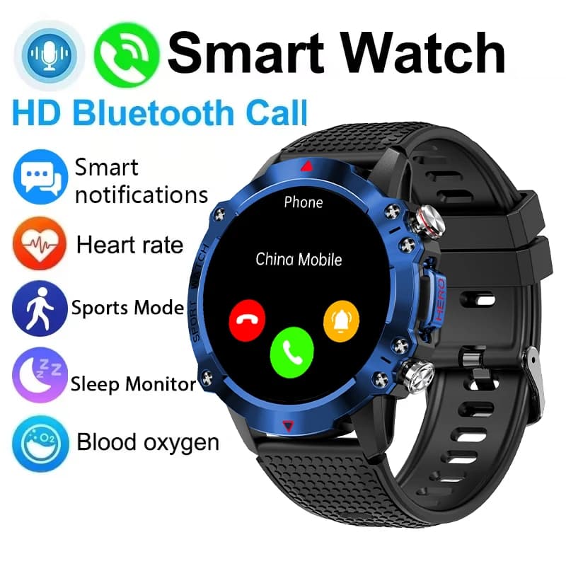 Nuovo orologio sportivo intelligente da 1,39 pollici con monitoraggio della frequenza cardiaca, dell'ossigeno nel sangue, della pressione sanguigna, chiamate Bluetooth, tracciamento della traiettoria GPS