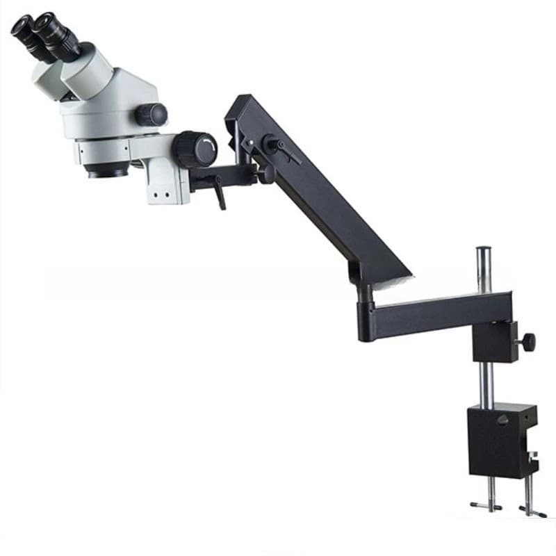 Microscopio zoom 7X-45X regolabile con supporto per strumenti di gioielleria e parti di precisione