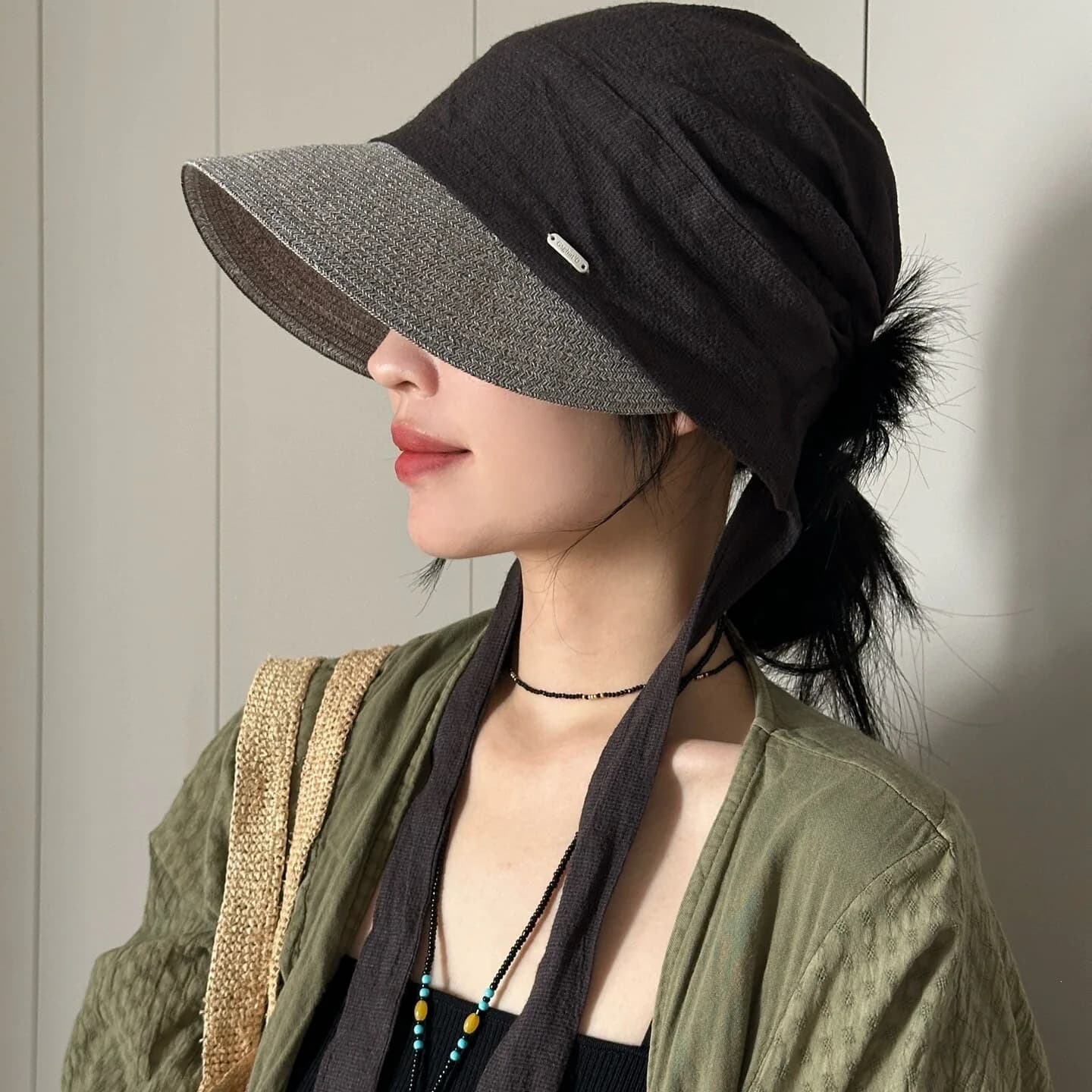 Cappelli a secchiello traspiranti da donna con visiera e cinturino sottogola, anti-UV, per corsa e ciclismo all'aperto