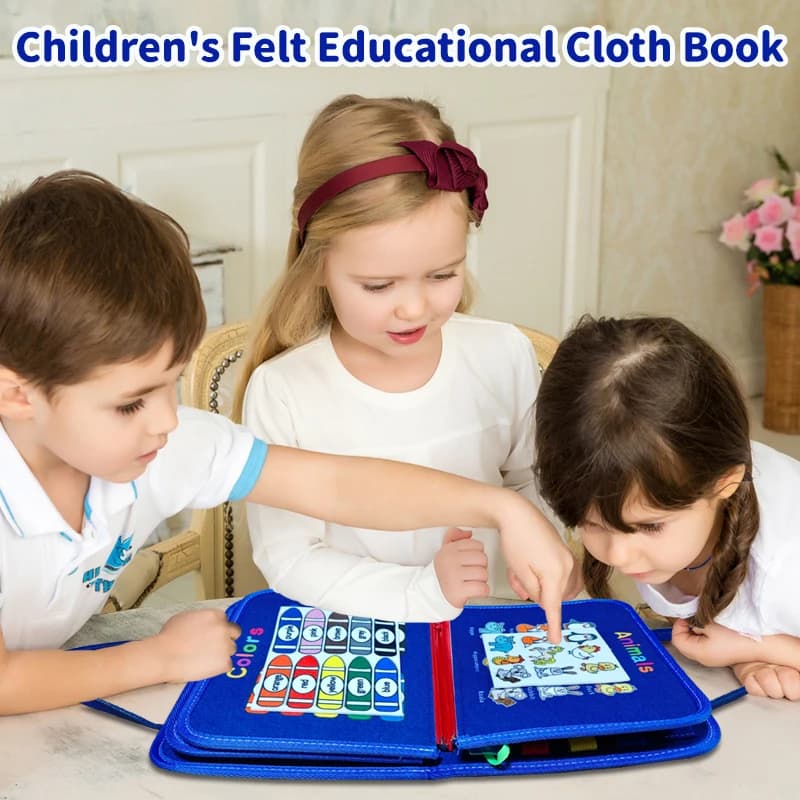 Montessori Tavola occupata Giocattoli educativi sensoriali per bambini Libro di apprendimento silenzioso Abilità motorie fini Giocattoli sensoriali per l'autismo per i più piccoli