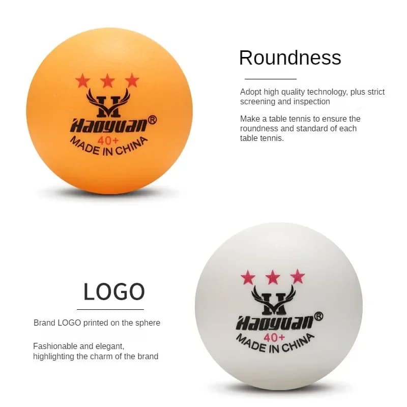 Huieson G40+ 3 Stars Table Tennis Balls 40+ ABS New Material High Elasticity and Durable Training Ping Pong Balls 60/120pcs/pack