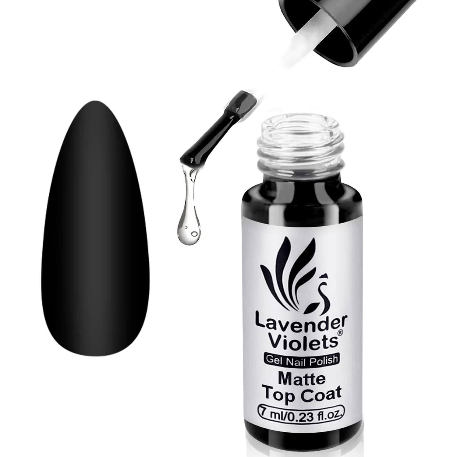 Smalto Gel Opaco Senza Residui da 7ml, Finitura Effetto Opaco, Richiede Polimerizzazione per Manicure e Pedicure Professionale o Domestica