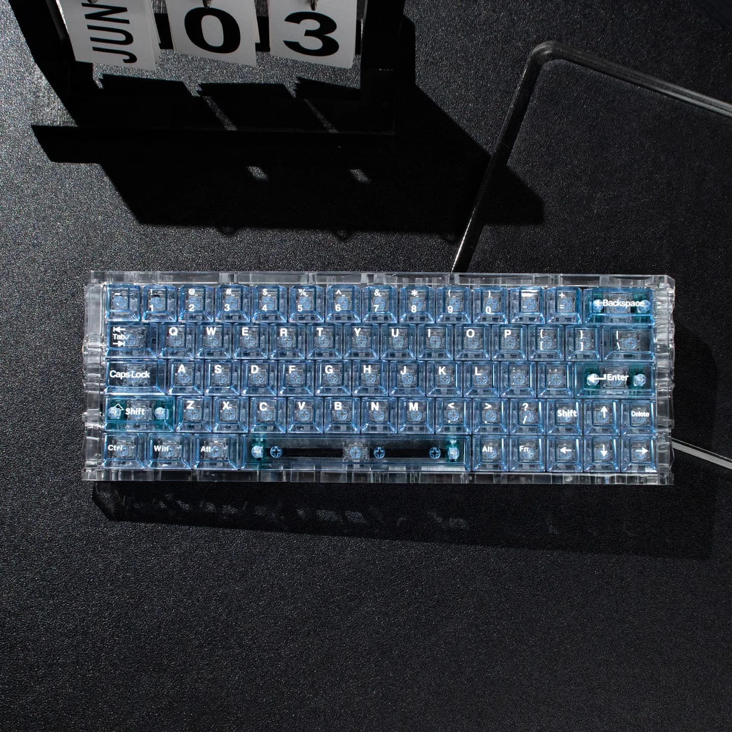 Tastiera Meccanica con Keycap Azzurro Chiaro, Incisione Personalizzata, Stampa a Tampone PC, Personalizzazione Originale di Fabbrica, Adatta