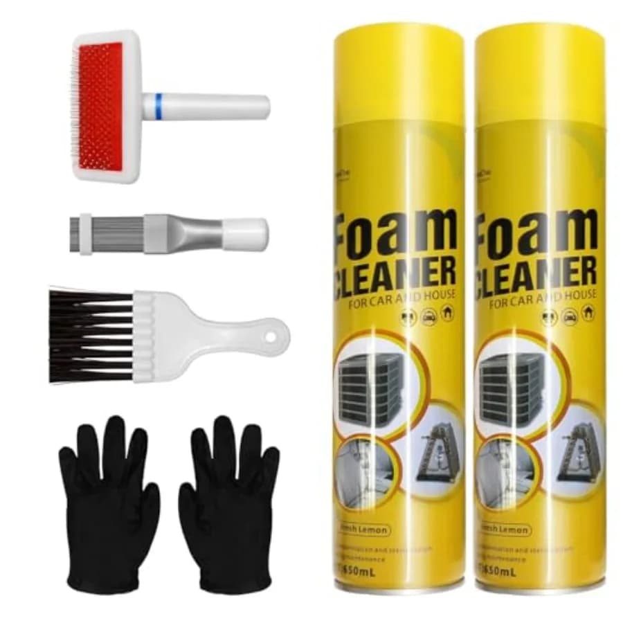 Kit per la pulizia delle serpentine dell'aria condizionata, include 2 pulitori per serpentine, set da 3 pezzi di spazzole per la pulizia delle alette del condensatore dell'aria condizionata