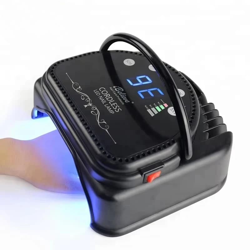 High Quality Rechargeable 64W UV LED Nail Lamp Cordless Gel Polish Dryer