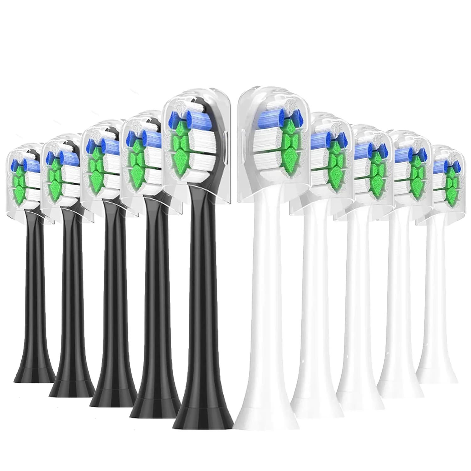 Pack of 5/10 spare heads for toothbrush compatible with Philips Sonicare 4100 6500 6100 7500 5300 1100