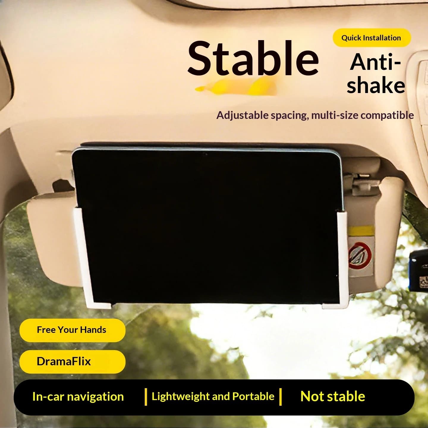 Multi-functional Adjustable Compact Portable Accessories for Car Holder Dashboard Non Slip Pad Anti-shaking Mounting Tablet Di