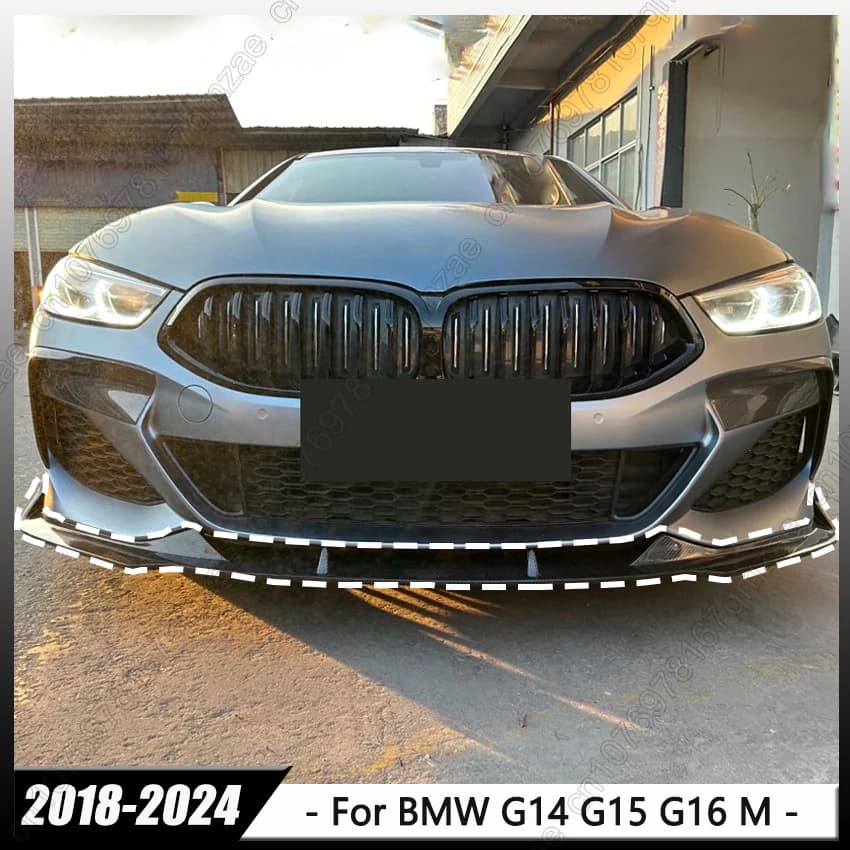 3PCS Front Bumper Splitter Lip Spoiler Diffuser For BMW 8 Series G14 G15 G16 M-Sport 840i 840d M850i 2018-2024 Tuning Body Kits
