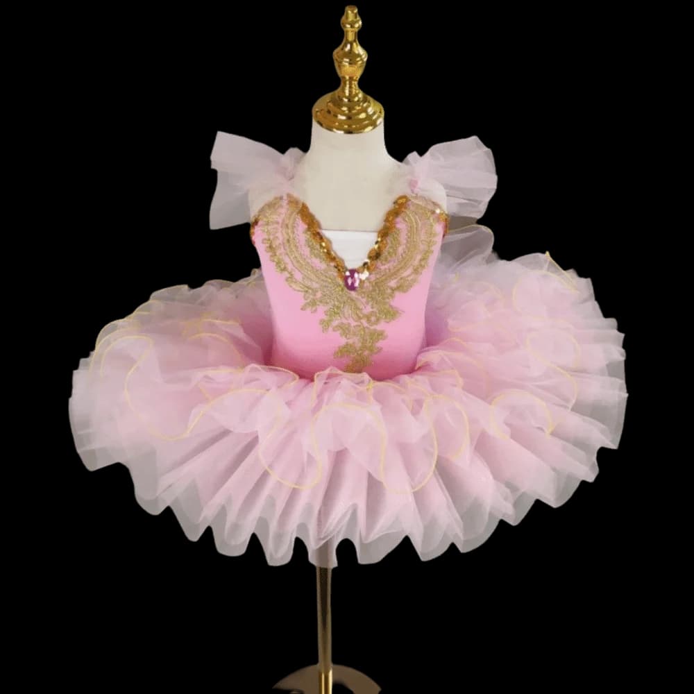 Fashion Sequin Kids Ballet Dress Modern Rhinestone Ballet Tutu Party Dress Puffy Dance Costumes Dance