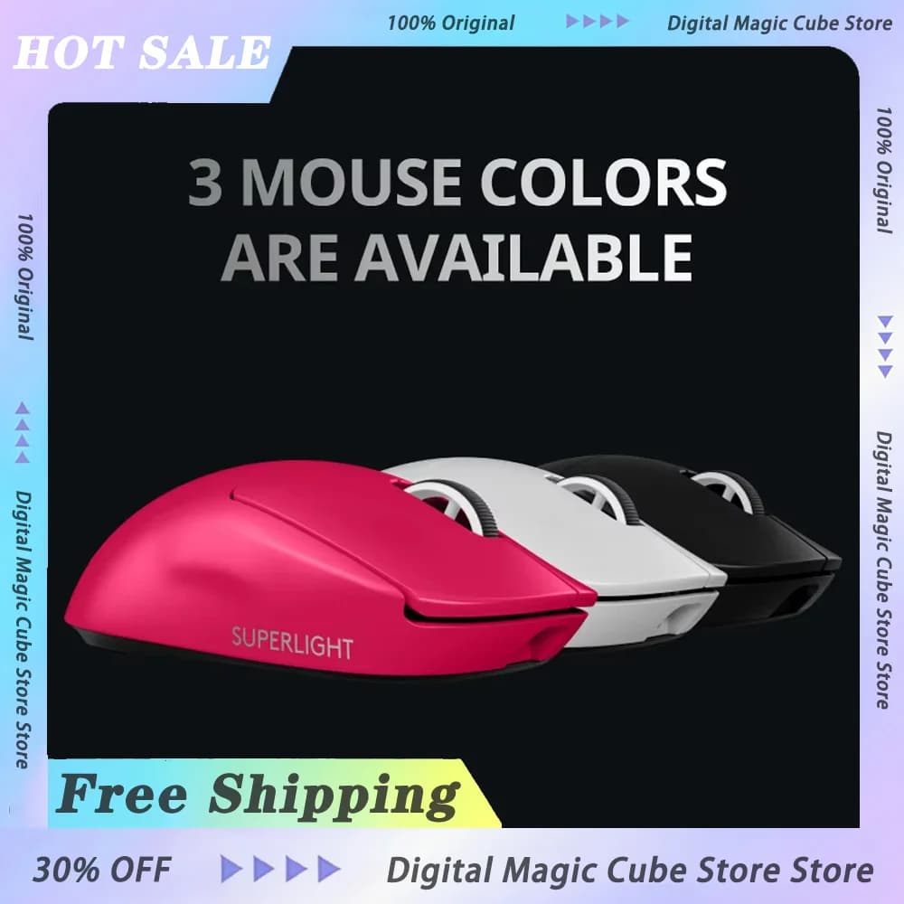 Mouse da Gaming Wireless Logitech G PRO X SUPERLIGHT 2 con 5 Pulsanti Programmabili, Mouse Professionale da 60 g, Sensore 44k DPI, Frequenza di Aggiornamento 8 kHz