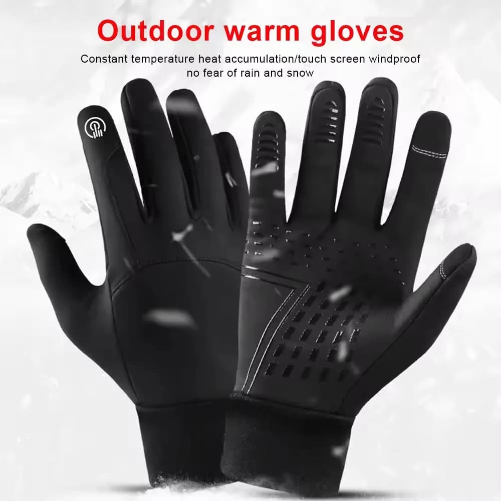 Outdoor Warm Waterproof Winter Gloves Entire gloves compatible with outdoor non-slip silicone indoor touch screen