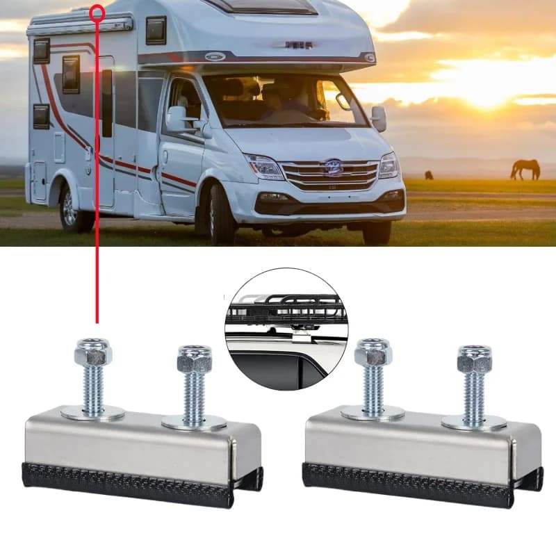 2 Set Staffe di montaggio per binari sul tetto per camper per pannello solare Camper Van Camper Portapacchi per Fiat Ducato Peugeot Boxer Citroen Relè