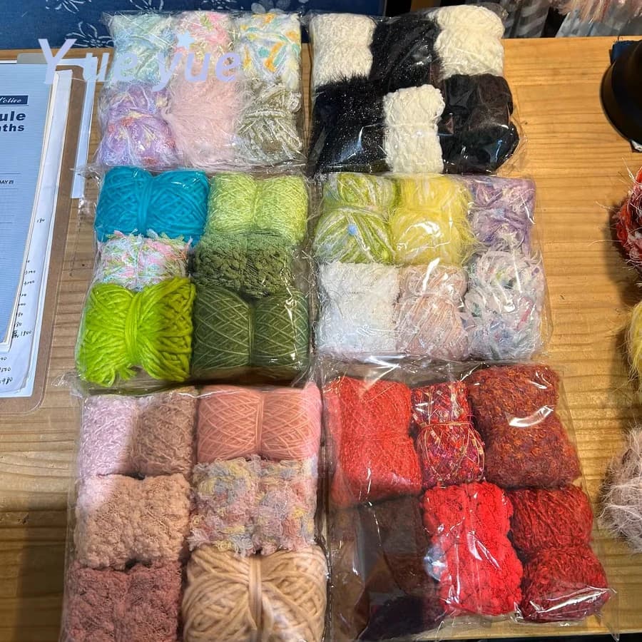 150 g/borsa morbido filato di Mohair lana Multi-filo misto filato di cotone bianco per uncinetto fai da te albicocca gancio ago per maglieria filato di velluto