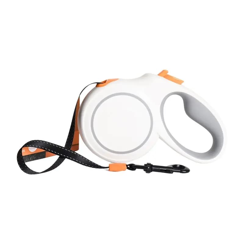 MAKE-16.4 Guinzaglio retrattile per cani resistente da 16,4 piedi - Nastro in nylon resistente, impugnatura ergonomica per cani di tutte le taglie fino a 100 libbre