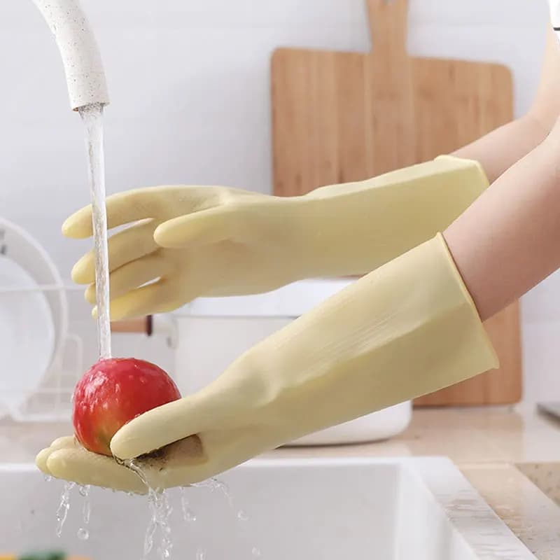 1 Pair of Thick Dishwashing Gloves Work Gloves Latex Dishwashing Gloves Durable Household Cleaning and Dishwashing Tools Gloves