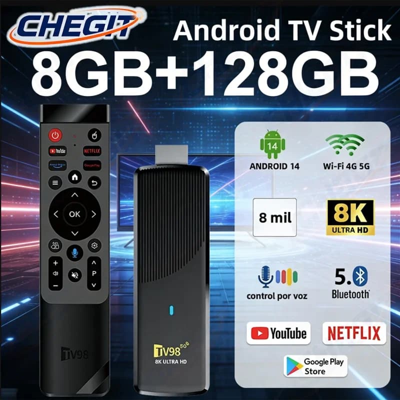 2026 New Android14 Smart TV Box Wifi6 4Core Support 8K Video Google Voice Assistant 8GB+128GB for Netflix YouTube Media Player