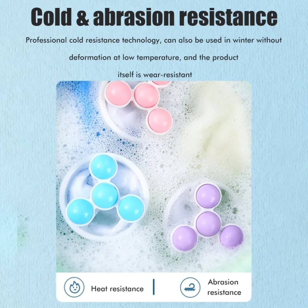 Set di 3 Pratiche Palline Colorate per Lavatrice, Accessorio Universale Galleggiante per Rimuovere i Capelli, per Uso Domestico