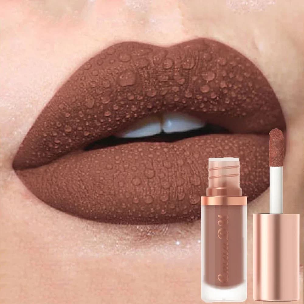1 pz impermeabile opaco velluto smalto per labbra idratante tazza antiaderente di lunga durata Non facile da sbiadire lucidalabbra rossetto trucco