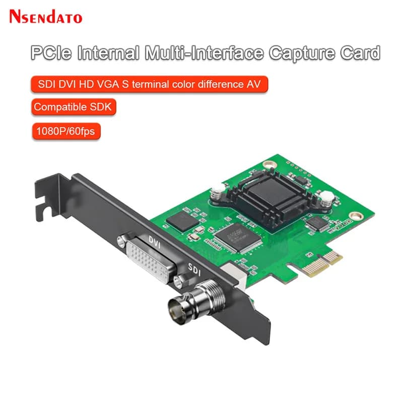 PCIe SDI HDMI VGA DVI CVBS Video Capture Card 1080p HDMI PCIE Video grabber Card For OBS Vmix Wirecast Xsplit Live Streaming PC
