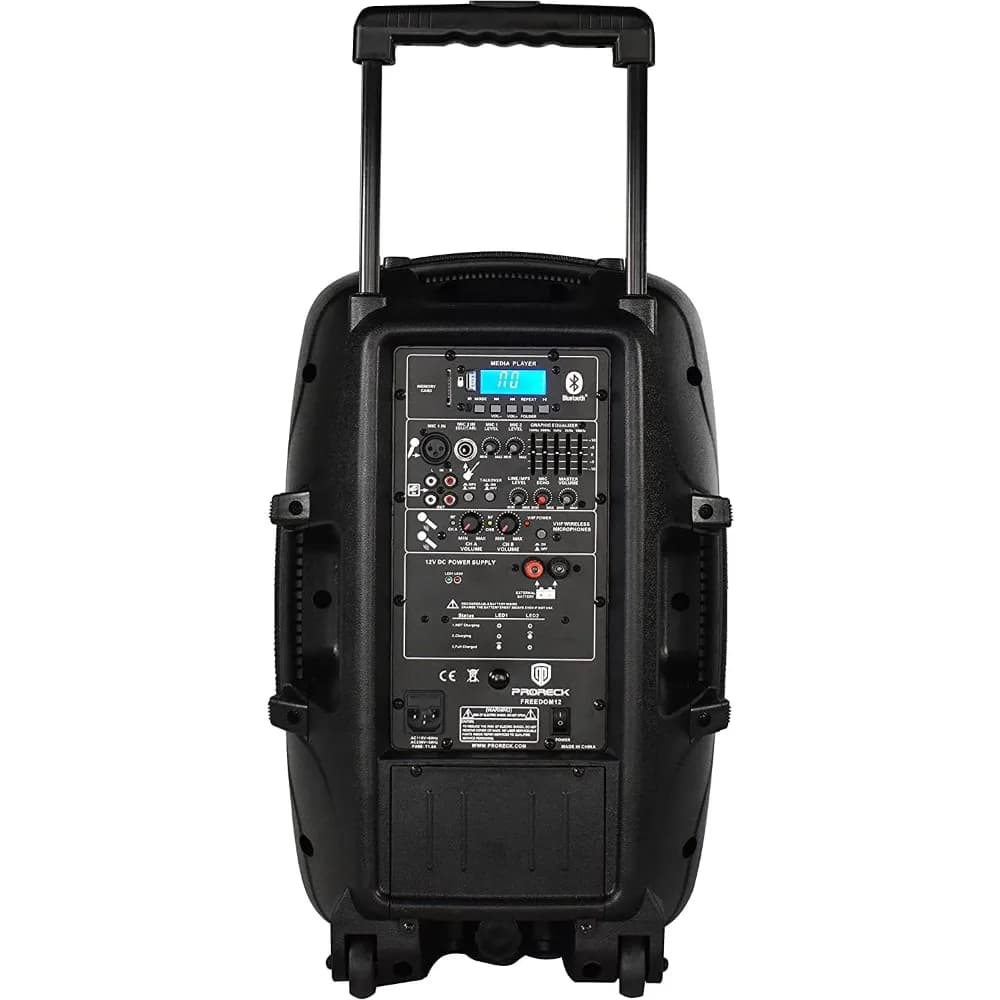 12 Altoparlanti portatili wireless da 12 pollici da 500 Watt alimentati per DJ/PA Sistema karaoke ricaricabile con Bluetooth