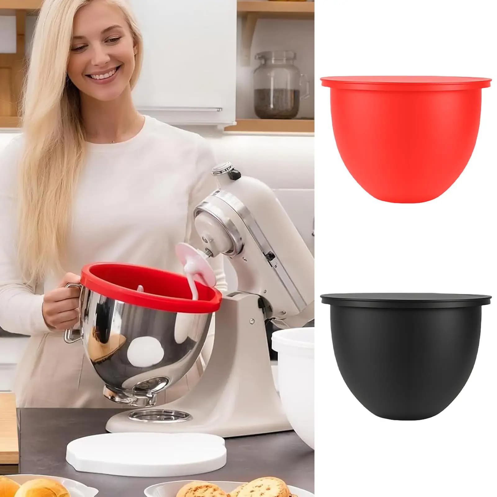 Heat Resistant Mixer Bowl Leaf for 5 Qt Silicone blender Bowl Insert for kitchen accessories to mount the dough