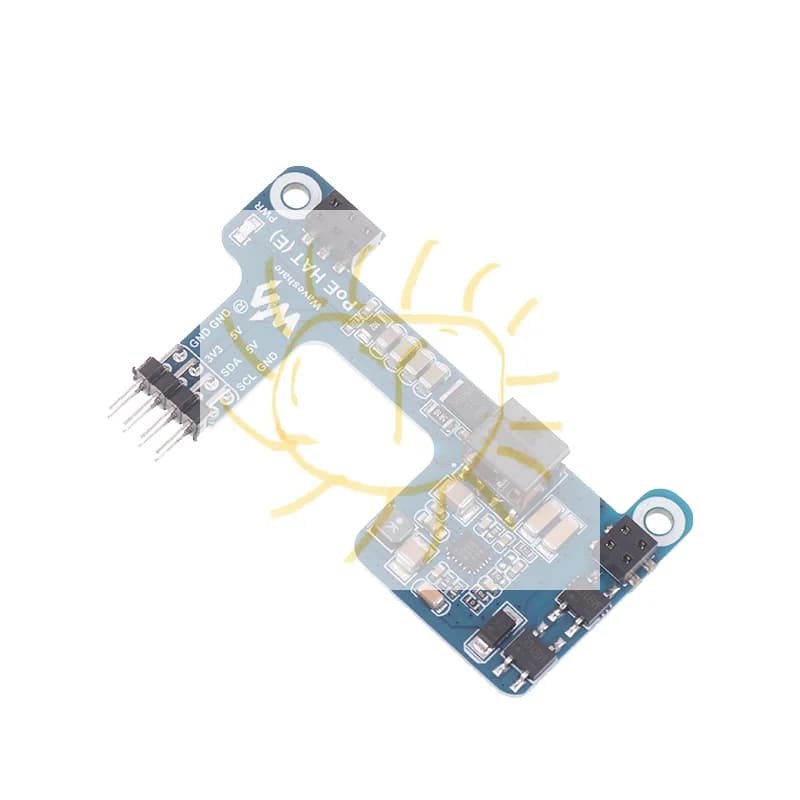 Waveshare PoE HAT (E) Adapter with 5V 2.5A power supply for Raspberry Pi 4B/3B+/3B, certified according to the Mini 802.3af/at network standard