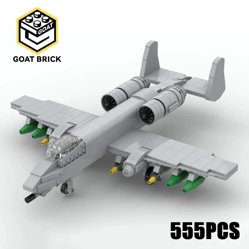 Plane Moc Building Blocks A-10 Thunderbolt II 1:48 Scale Technology Modular Bricks Model Gifts Christmas Toys DIY Sets Assembly