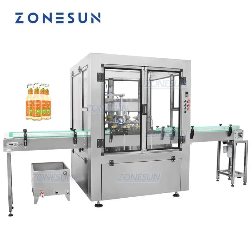 ZONESUN ZS-WB12 Rondella semiautomatica per bottiglie rotanti per latte, vino, PET e macchina per la pulizia di bottiglie di vetro