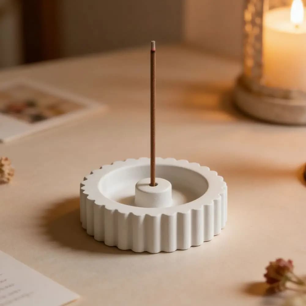 Stampo in Silicone Flessibile per Porta Incenso Creativo, 2 Pezzi, Facile da Smontare, per Fai da Te, Artigianato