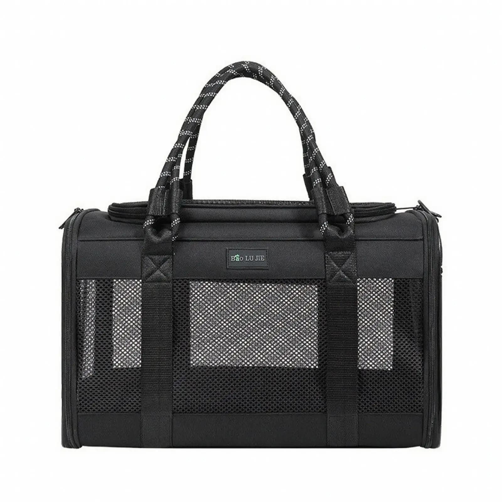 Portable Cat Carrier Bag for Small Dogs Soft Sided Pet Travel Carrier with Mesh Ventilation Panels Foldable Design for Car or