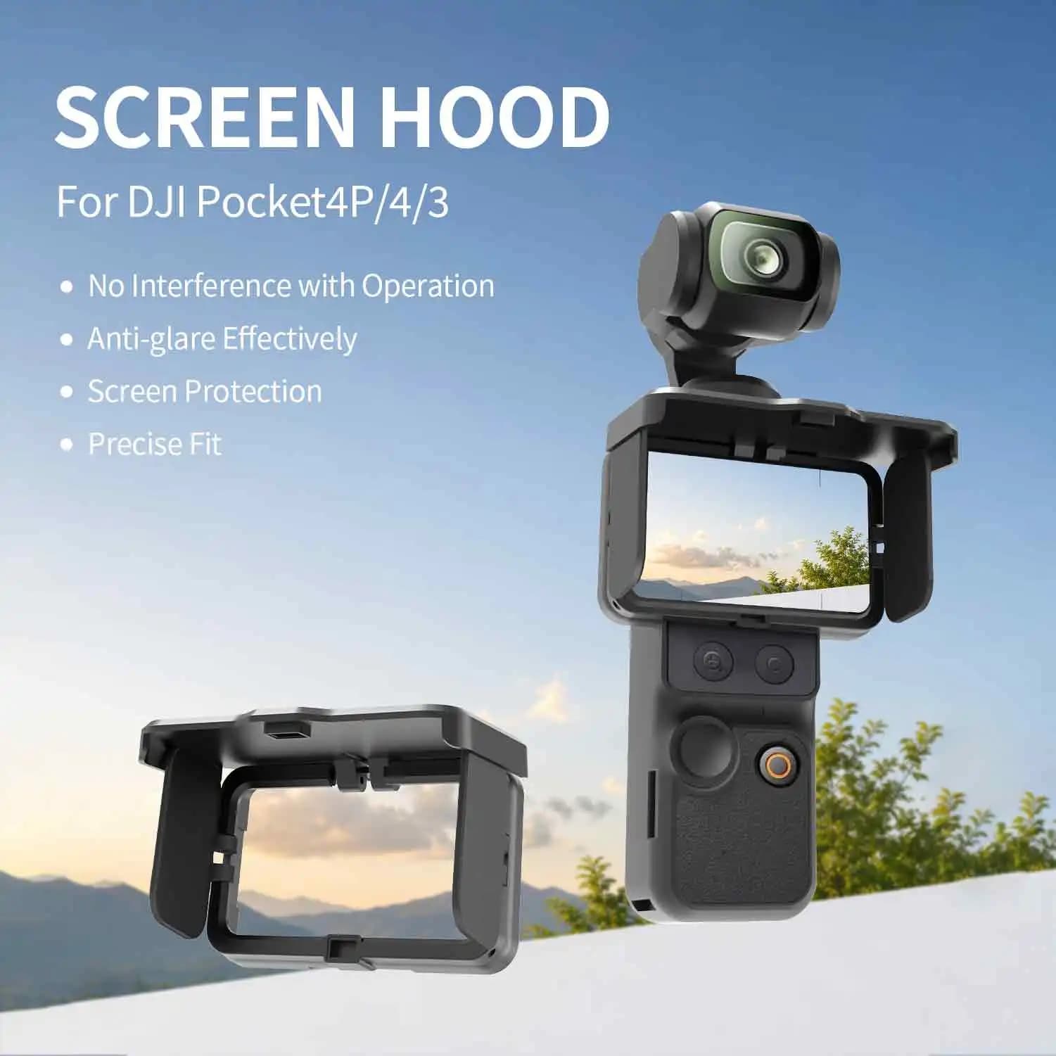 For DJI OSMO Pocket 4 3 Screen Sun Hood Lens Hood Cover Foldable Gimbal Screen Protective Sunshade for DJI Pocket 4P Accessories