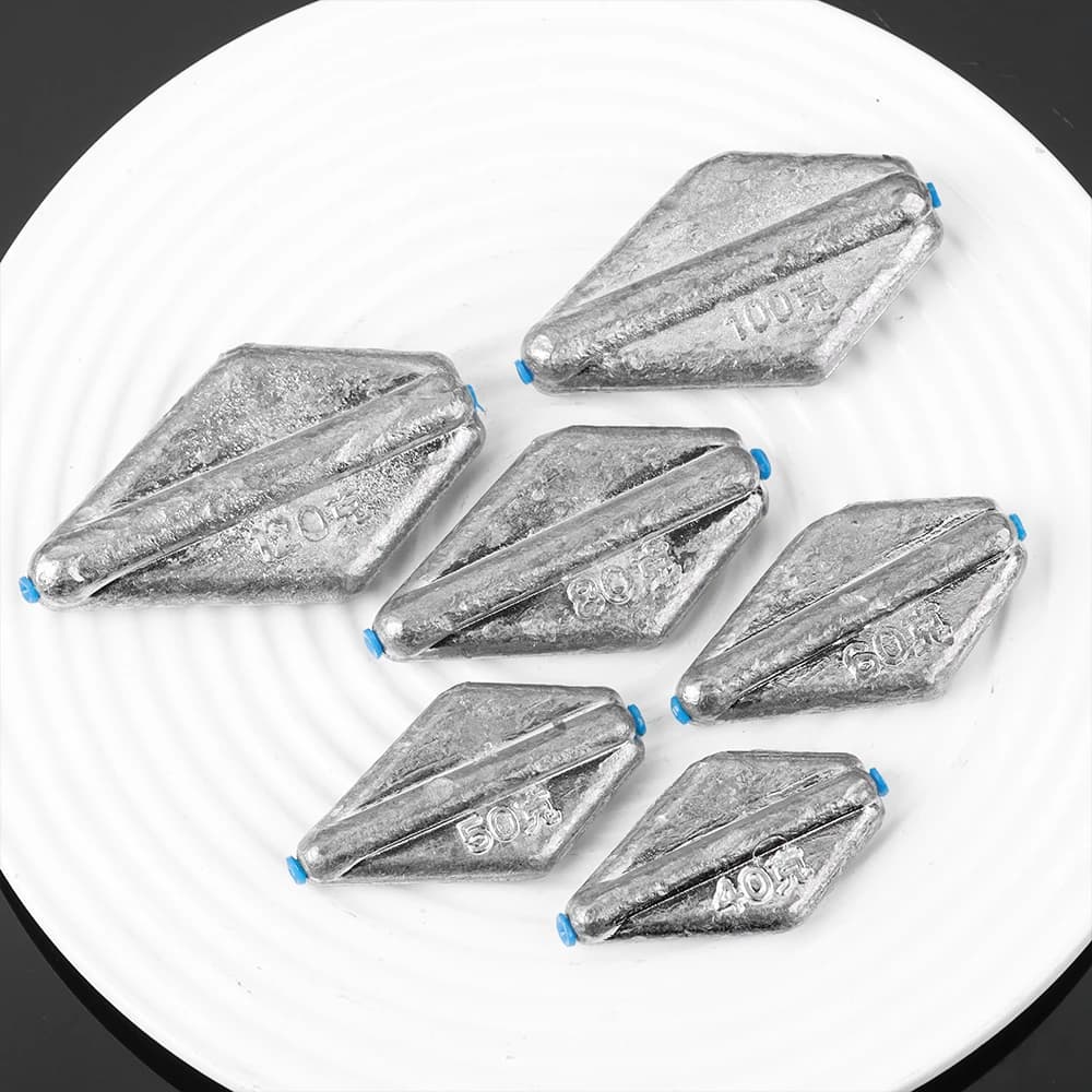 Lead Sinke Fishing Tool Weights 40-120g Multiple Choice Tongxin Flat Pendant Fishing Tools Freshwater Fishing Scale Lead