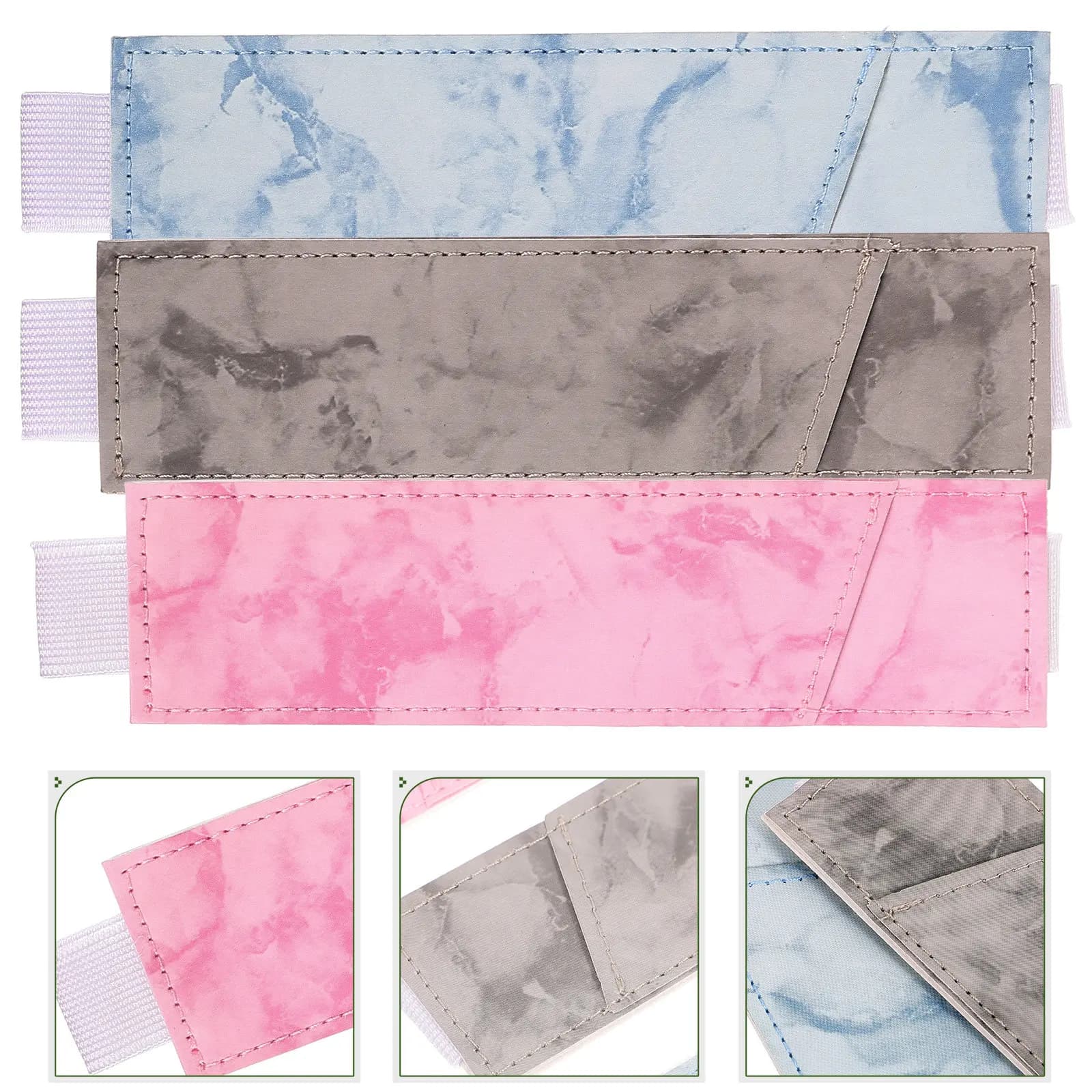 Portapenne da 3 pezzi con fascia elastica regolabile, adatto per notebook, agenda, riunioni, scuola, viaggi d'affari
