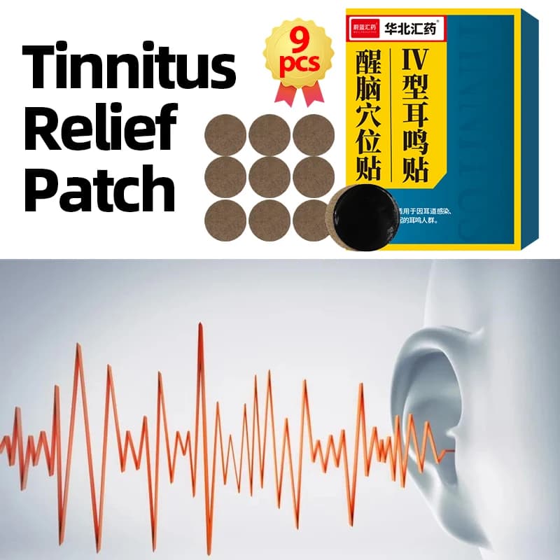9PCS Ear Ringing Relieving Patch Treatment Ear Hard Hearing Tinnitus Deafness Itching Earache Symptoms Chinese Herbal Ears Care