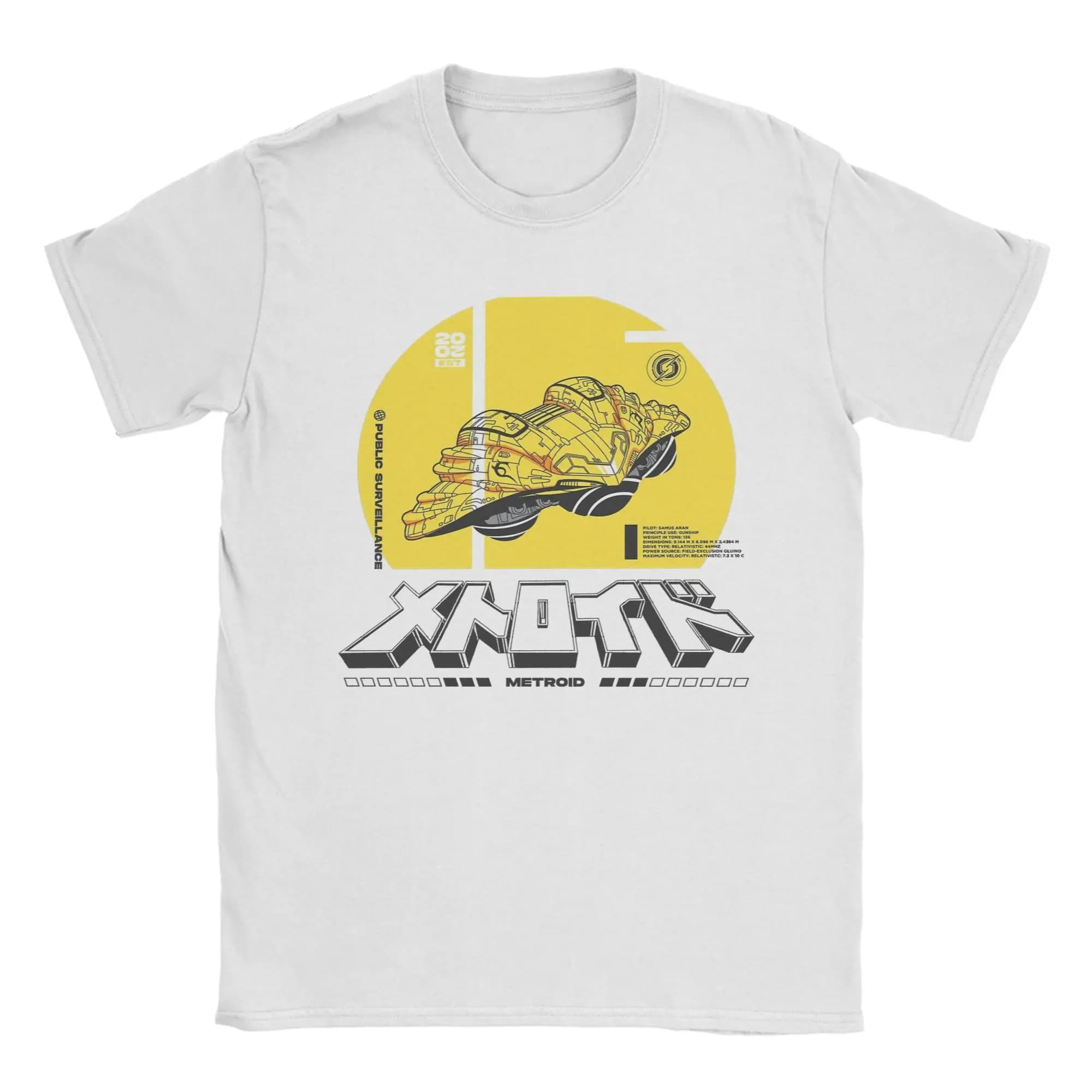 T-shirt SUPER METROID da uomo in puro cotone, magliette uniche con scollo rotondo, magliette a maniche corte 6XL